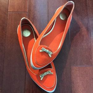 Tory Burch orange slip on sneakers